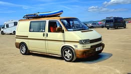 Cream Volkswagen T4 camper