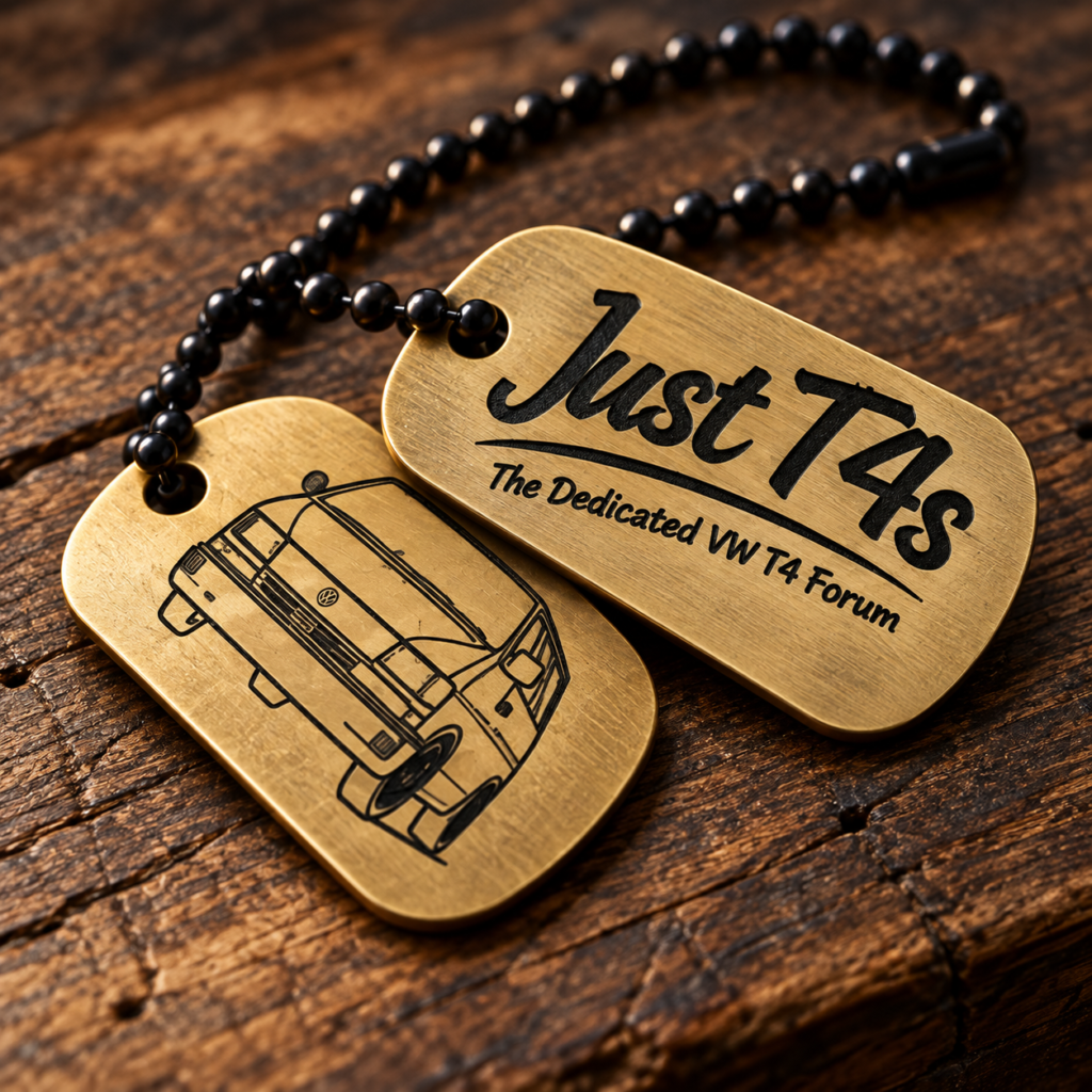 Just T4s Heritage brass metal tag lifestyle mockup