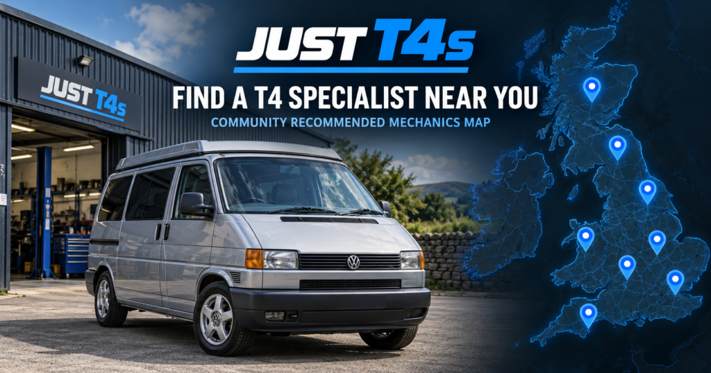 Just T4s VW specialist directory and map