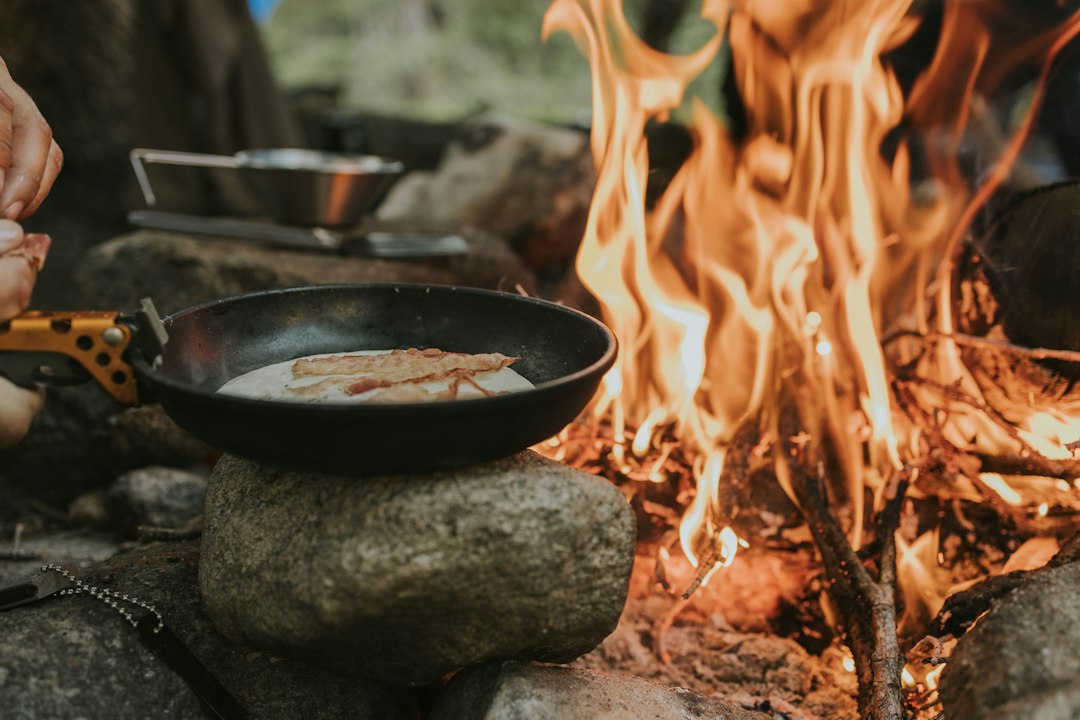 Illustrative campervan outdoor cooking photograph