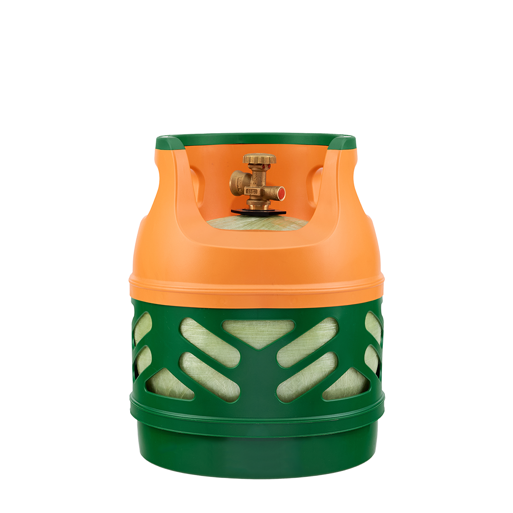 Official Gas2Go 5kg composite caravan gas cylinder